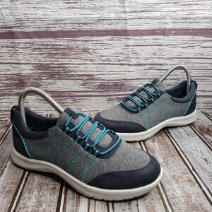 Cloudsteppers by Clarks Womens Adella Holly Navy Sneakers Shoes Size 7